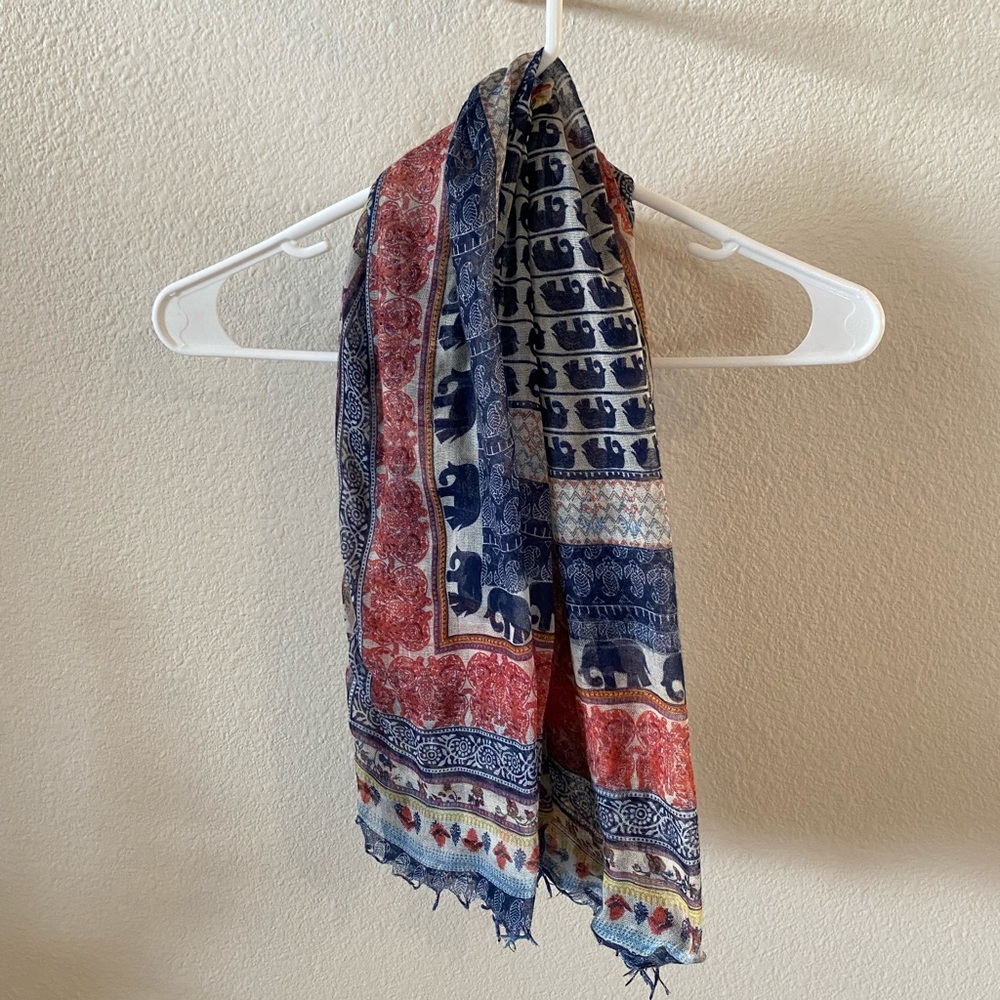 Elephant Scarf With Mandala